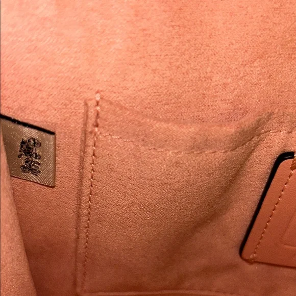 Coach Light Pink and Dark Brown Crossbody Bag - Picture 12 of 16